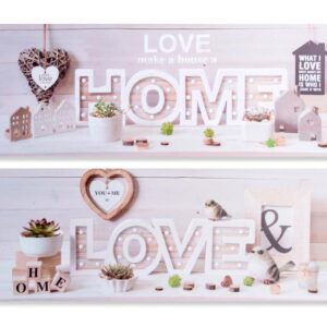 Tablou cu led Love Home 80×30